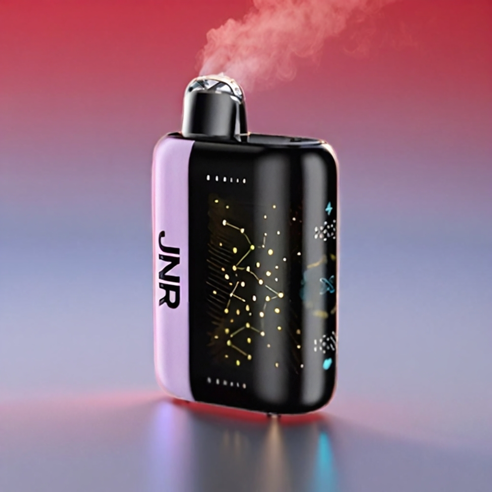 JNR Plus-X 26000 Puffs Fersken Blåbær Candy 850mAh 28ml 2% Dual Mesh Type-C 3D Skærm Engros Danmark