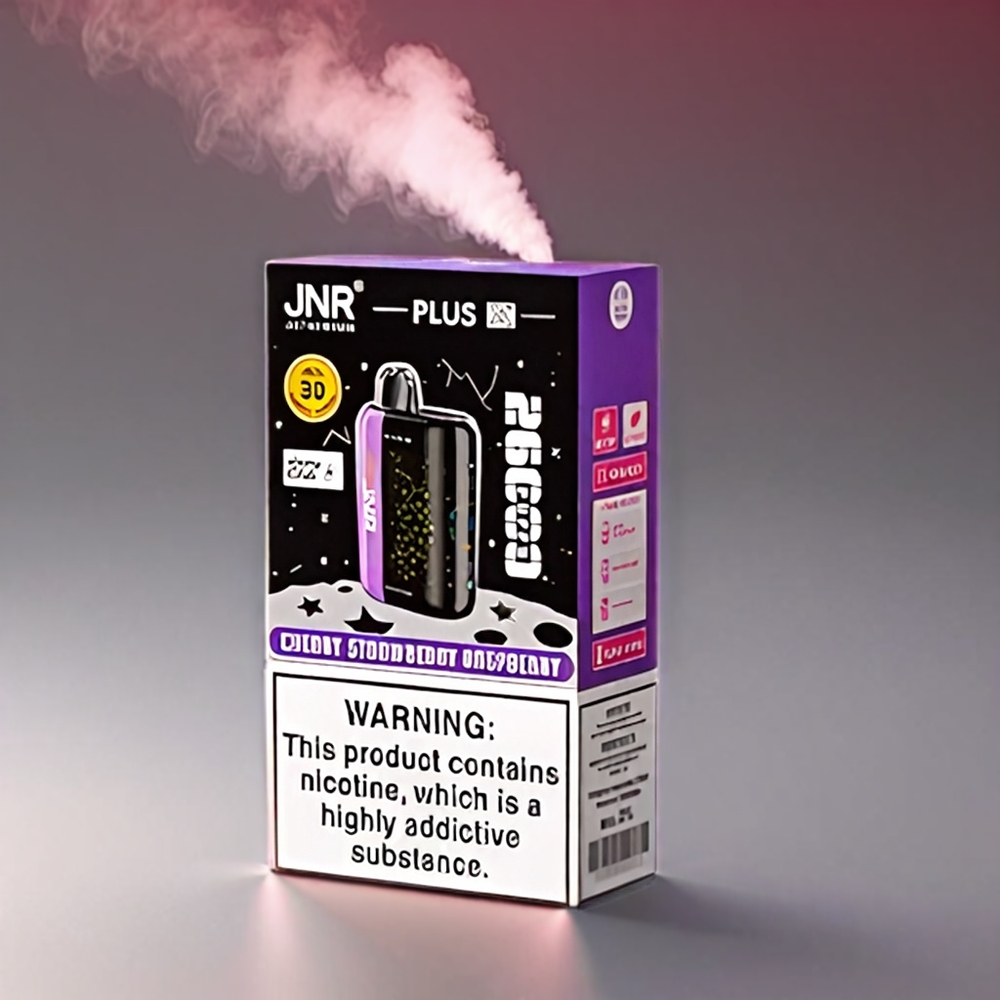 JNR Plus-X 26000 Puffs Kirsebær Jordbær Hindbær - 26000 Puffs 850mAh 28ml 2% Dual Mesh Type-C 3D Skærm Engros Danmark