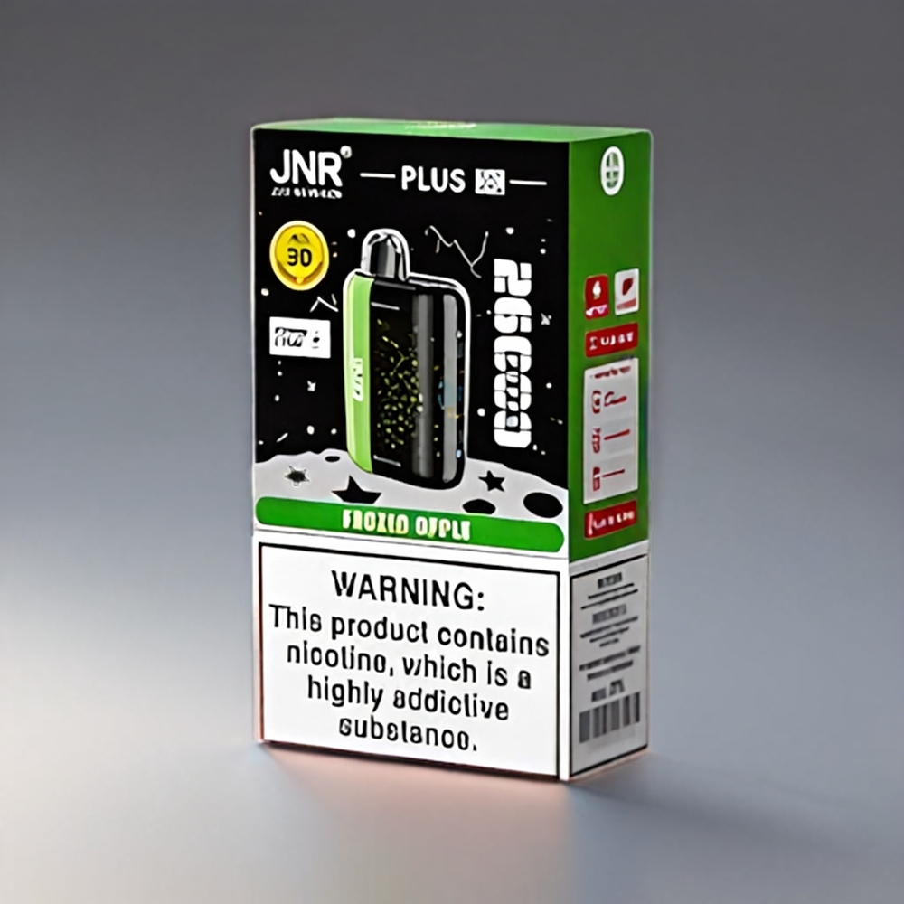 JNR Plus-X 26000 Puffs Vape Frosset Æble - 26000 Puffs, 850 mAh, 28ml, 2%, Dual Mesh Coil, Type-C, 3D Skærm + Engros Danmark
