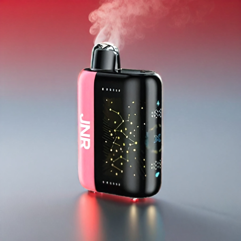 JNR Plus-X 26000 Puffs Vape Hindbær Vandmelon 850mAh 28ml 2% Dual Mesh Coil Type-C 3D Skærm Engros Danmark