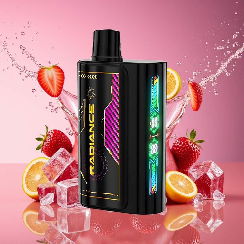 JNR Radiance 31000 Puffs 28ml Dual Mesh Jordbær Is 950 mAh Type-C 2% Engros Danmark
