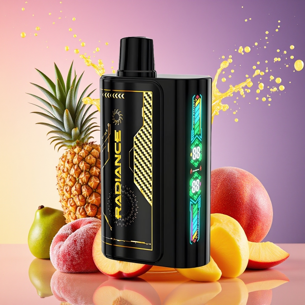 JNR Radiance 31000 Puffs Fersken Mango Ananas 28ml Dual Mesh 950mAh 2% Engros Danmark