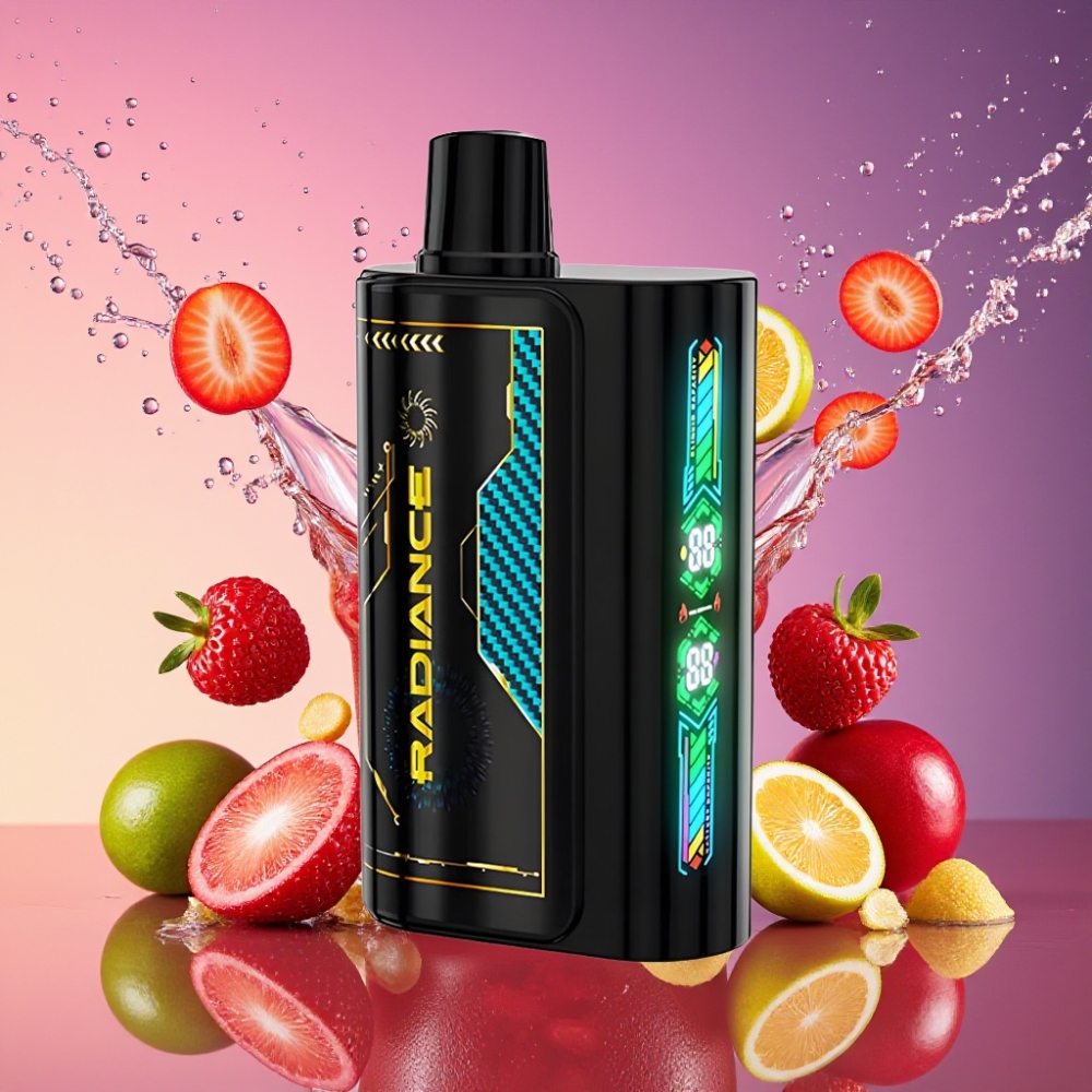 JNR Radiance 31000 Puffs Fizzet Kirsebær Cola 28ml Dual Mesh Coil 950 mAh Type-C 2% Engros Danmark