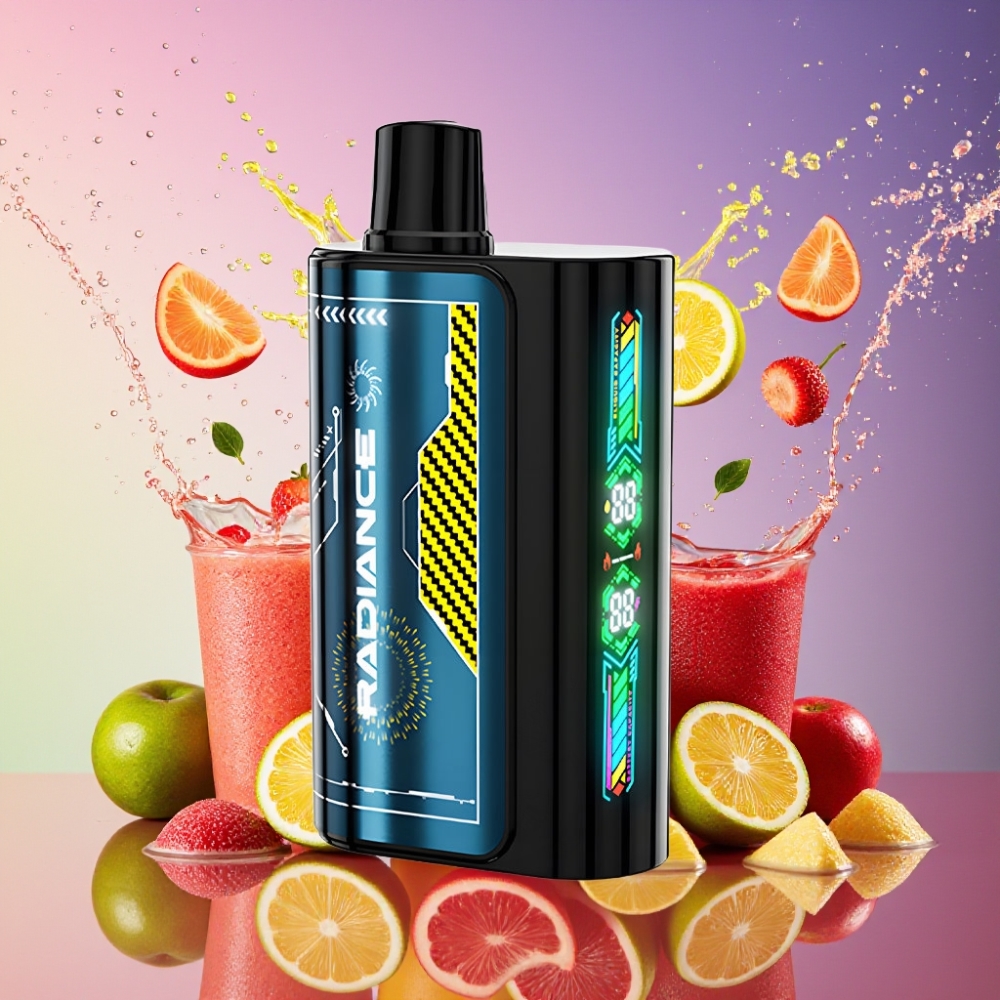 JNR Radiance 31000 Pugs 28ml Smart Animation Skærm Dual Mesh Coil 950 mAh Genopladelig Batteri Type-C Ladning 2% Nikotin Engros Danmark