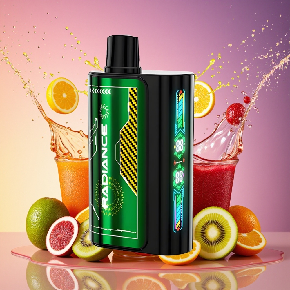 JNR Radiance 31000 Pust Dual Mesh Coil 28ml 2% Nikotin Passionsfrugt Kiwi Engros Danmark