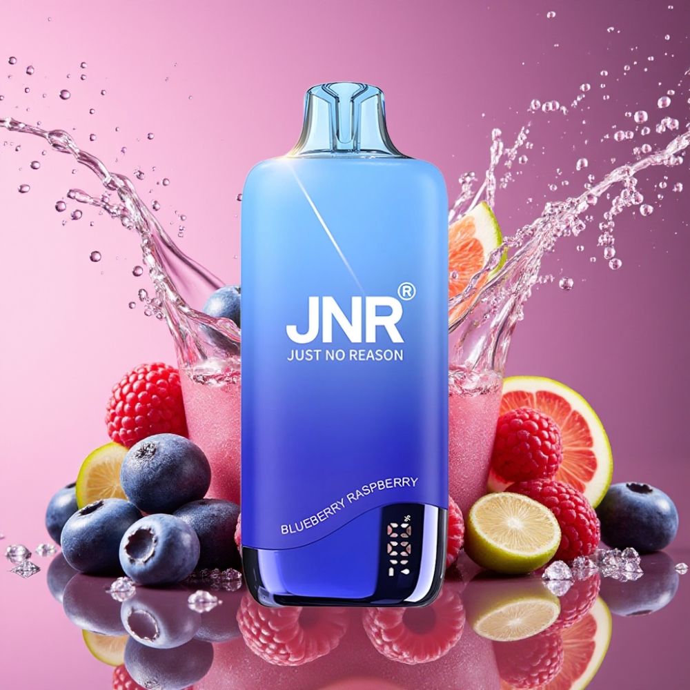 JNR Rainbow 10500 Puffs Engangs Vape Blåbær Hindbær 600mAh 18ml 0.8ohm Mesh Type-C Engros Danmark