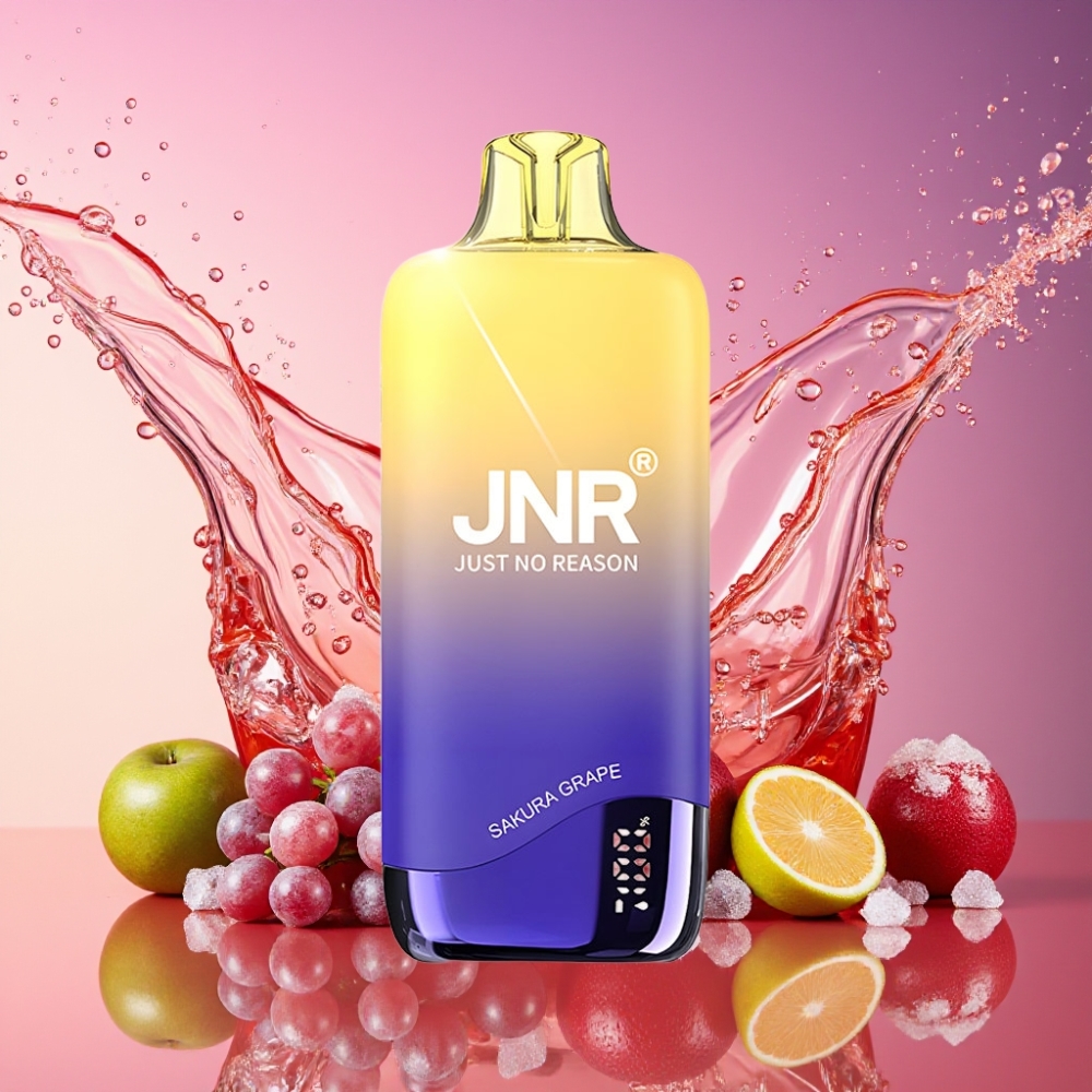 JNR Rainbow 10500 Puffs Engangs Vape Sakura Drue 600mAh 0.8ohm Mesh Coil 18ml Tank USB Type-c 98mm 39mm 25mm Batteriindikator E-væskeindikator Nikotinindhold 0% 2% 5% Engros Danmark