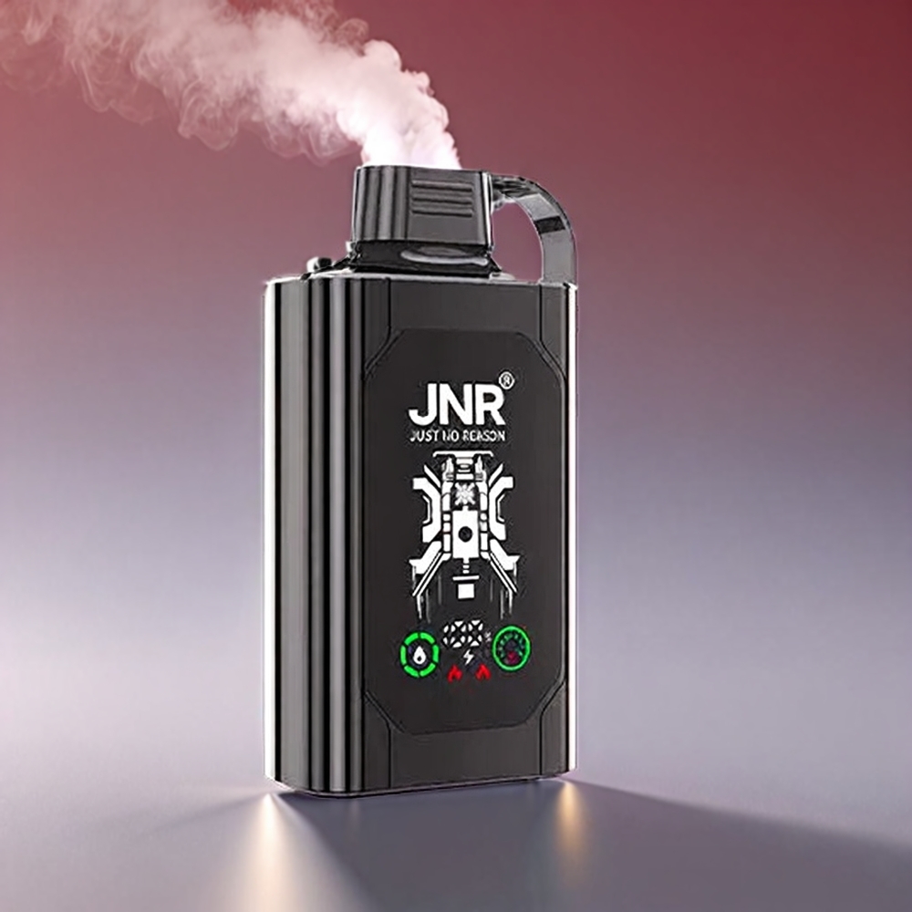 JNR Shisha Box 20500 Puffs Jordbær Drue HD Display 1000mAh 25ml Dual Mesh Coil Type-C Quick Charge Engros Danmark