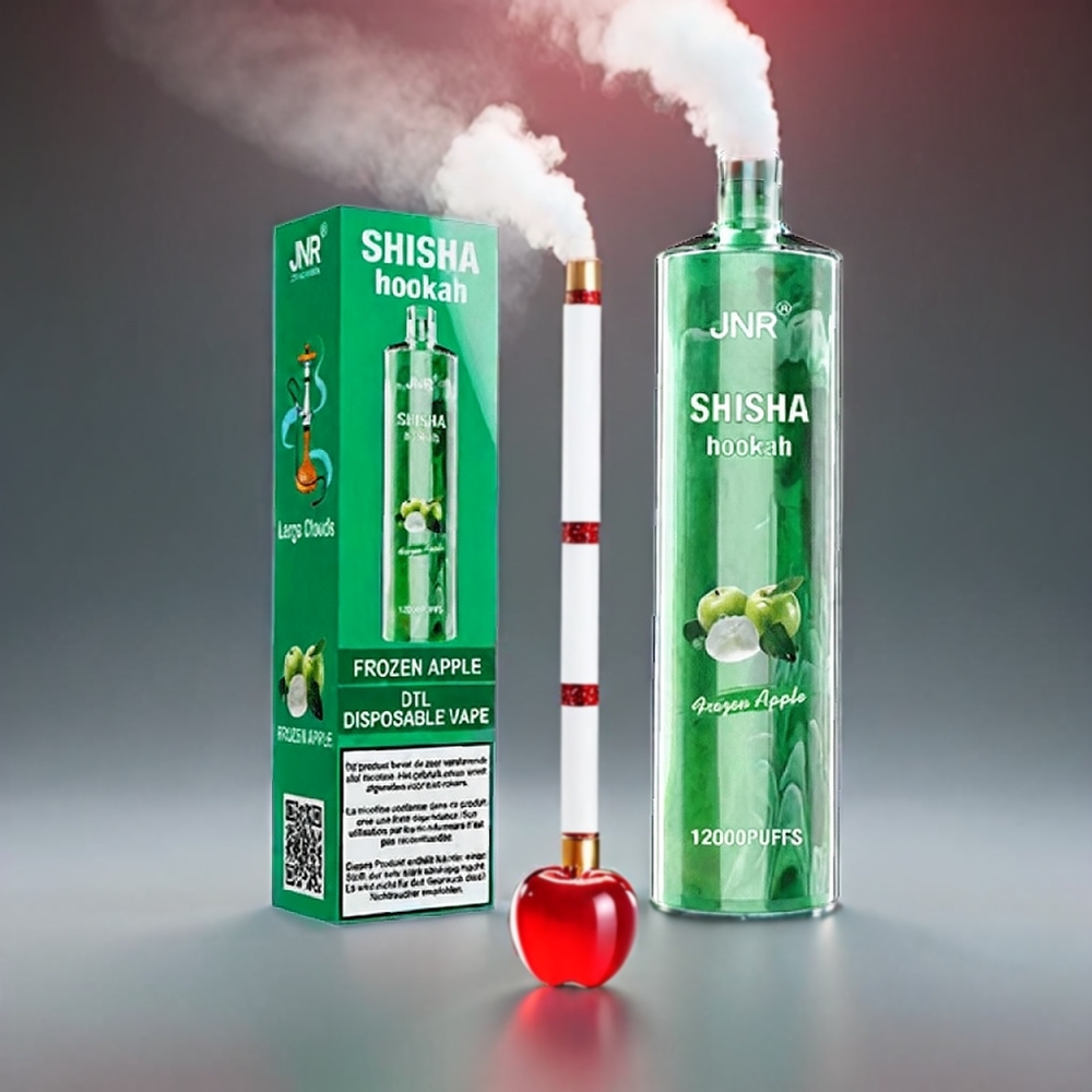 JNR Shisha Hookah 12000 Puffs 750mAh 24ml 0.6Ω Frossent Æble 10x Type-C Engros Danmark