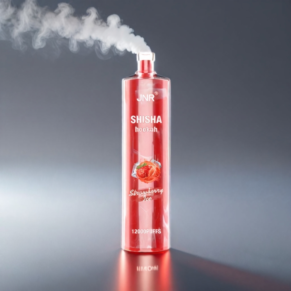 JNR Shisha Hookah 12000 Puffs Jordbær 750mAh 24ml 0.6Ω Type-C Engros Danmark