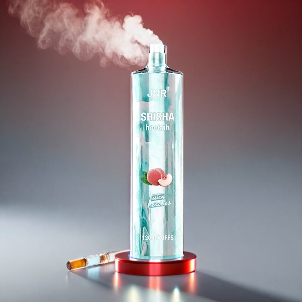 JNR Shisha Hookah 12000 Puffs Vape Saftige Ferskner 750mAh 24ml 0.6Ω Mesh Type-C Engros Danmark