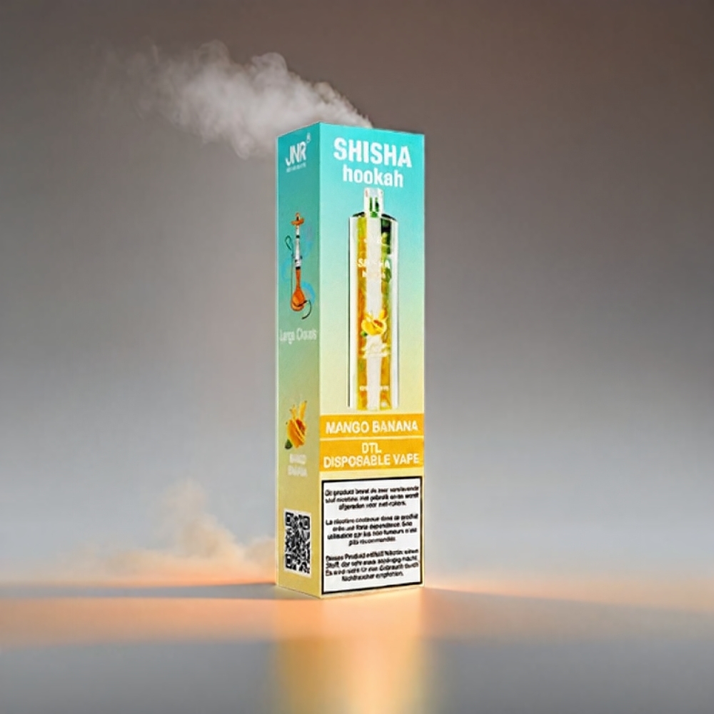 JNR Shisha Hookah Mango Banan 12000 Puffs 750mAh 24ml 0.6 Ohm Type-C 10stk Engros Danmark