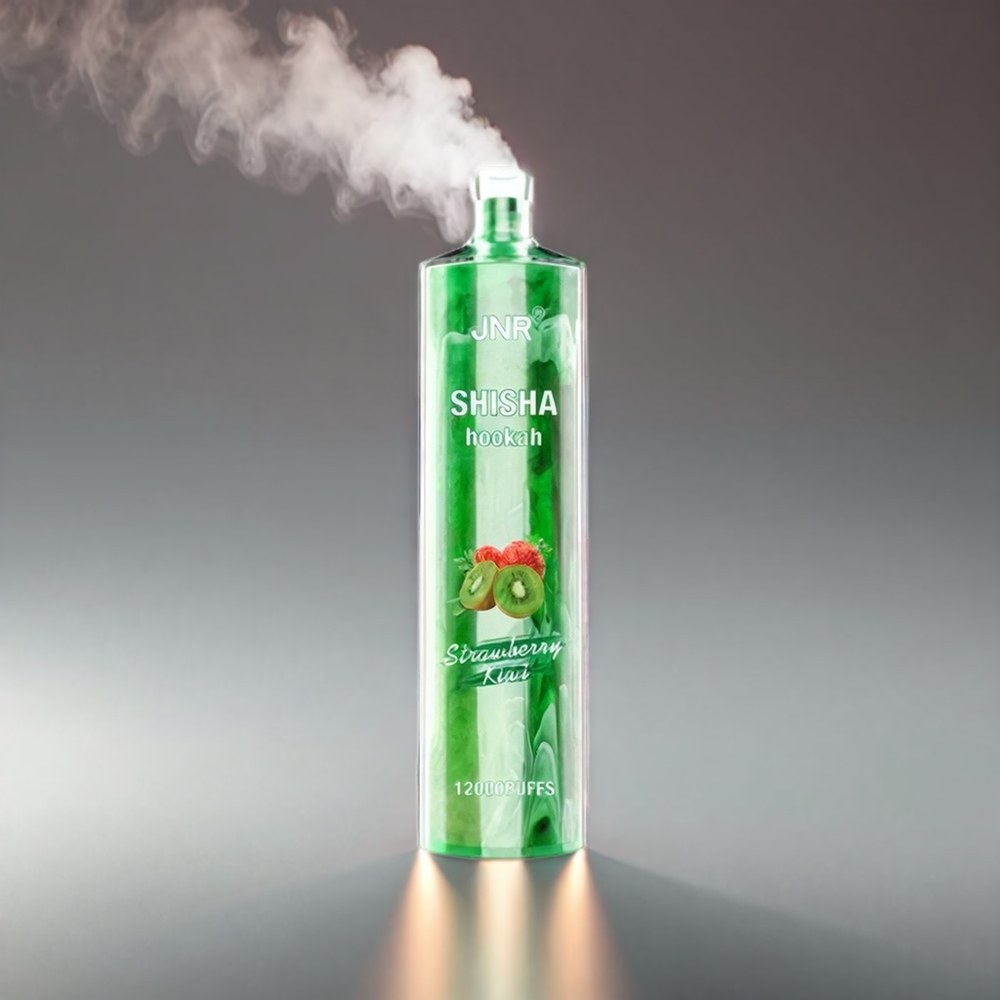 Jnr Shisha Hookah 12000 Puffs Jordbær Kiwi 24ml 750mAh 0.6 Ohm Type-C 10pk Engros Danmark