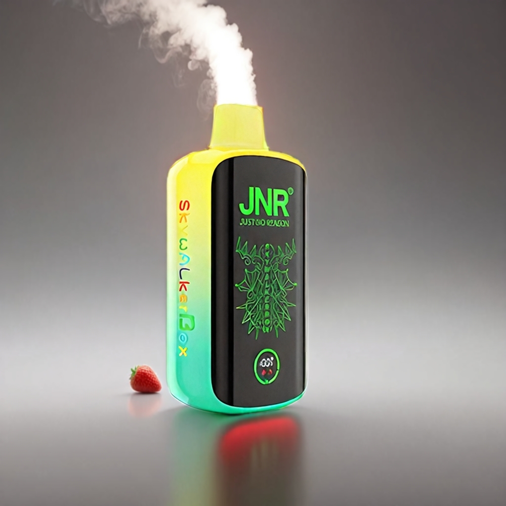 JNR Skywalker Box 21000 Puffs Jordbær Kiwi 850mAh 25ml Dual Mesh Coil Type-C Fuldskærmsdisplay Engros Danmark