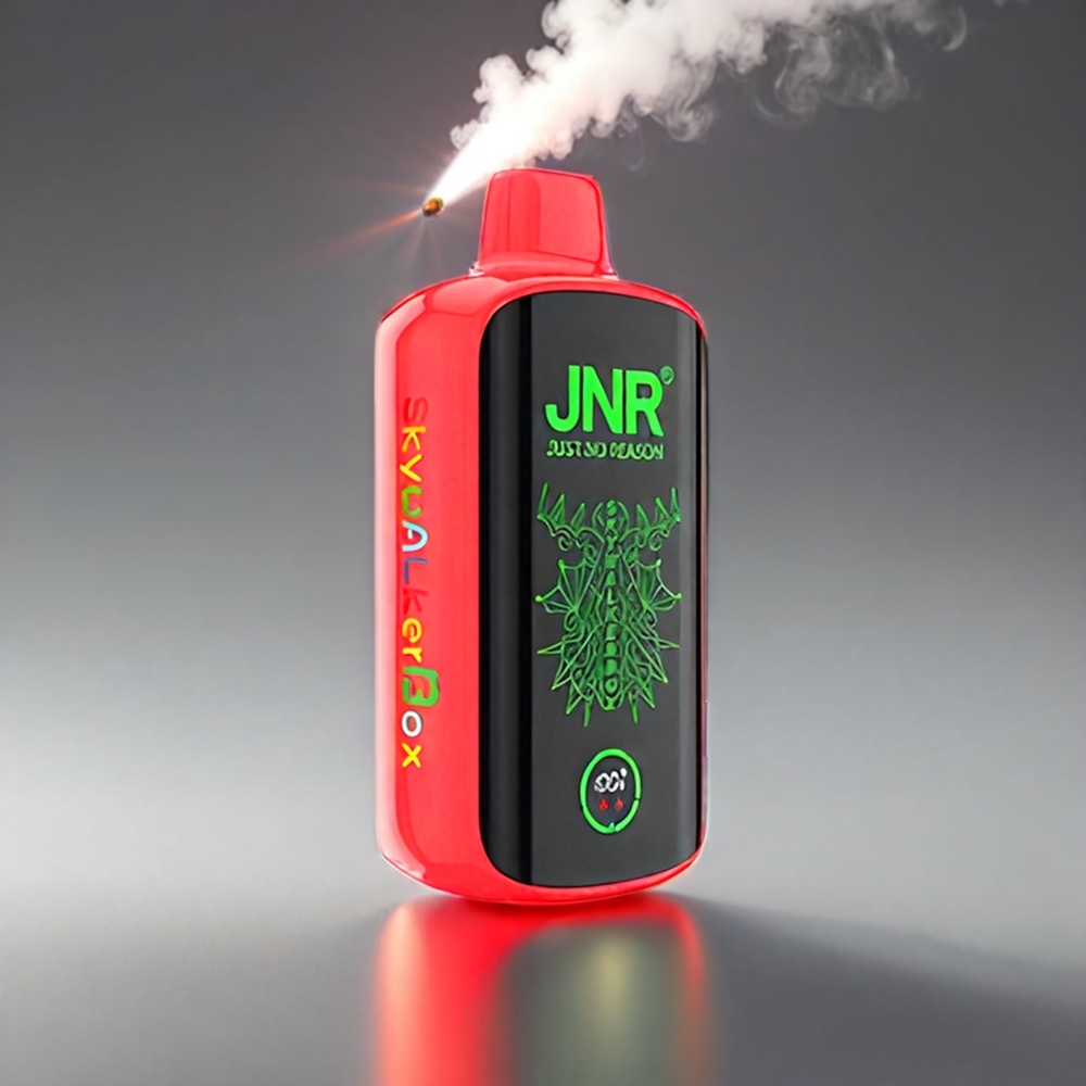 JNR Skywalker Box 21000 Puffs Jordbær Vandmelon 850 mAh 25ml Dual Mesh Coil Type-C Fuldskærm Intelligent Display Engros Danmark
