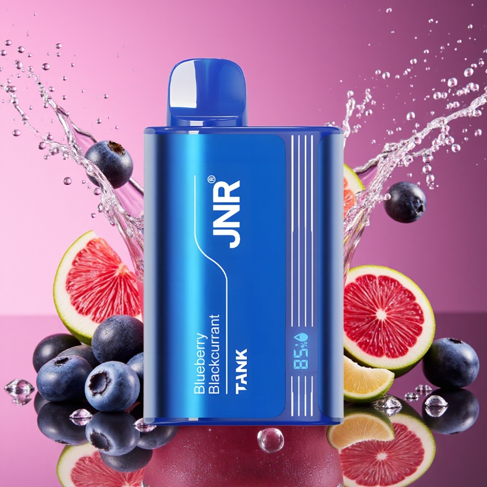 JNR Tank 10000 Puffs Engangs Vape Blåbær Solbær Justerbar Luftstrøm Digital Display Dual Mesh Coil Type-C Hurtigopladning 0% 2% 5% Engros Danmark