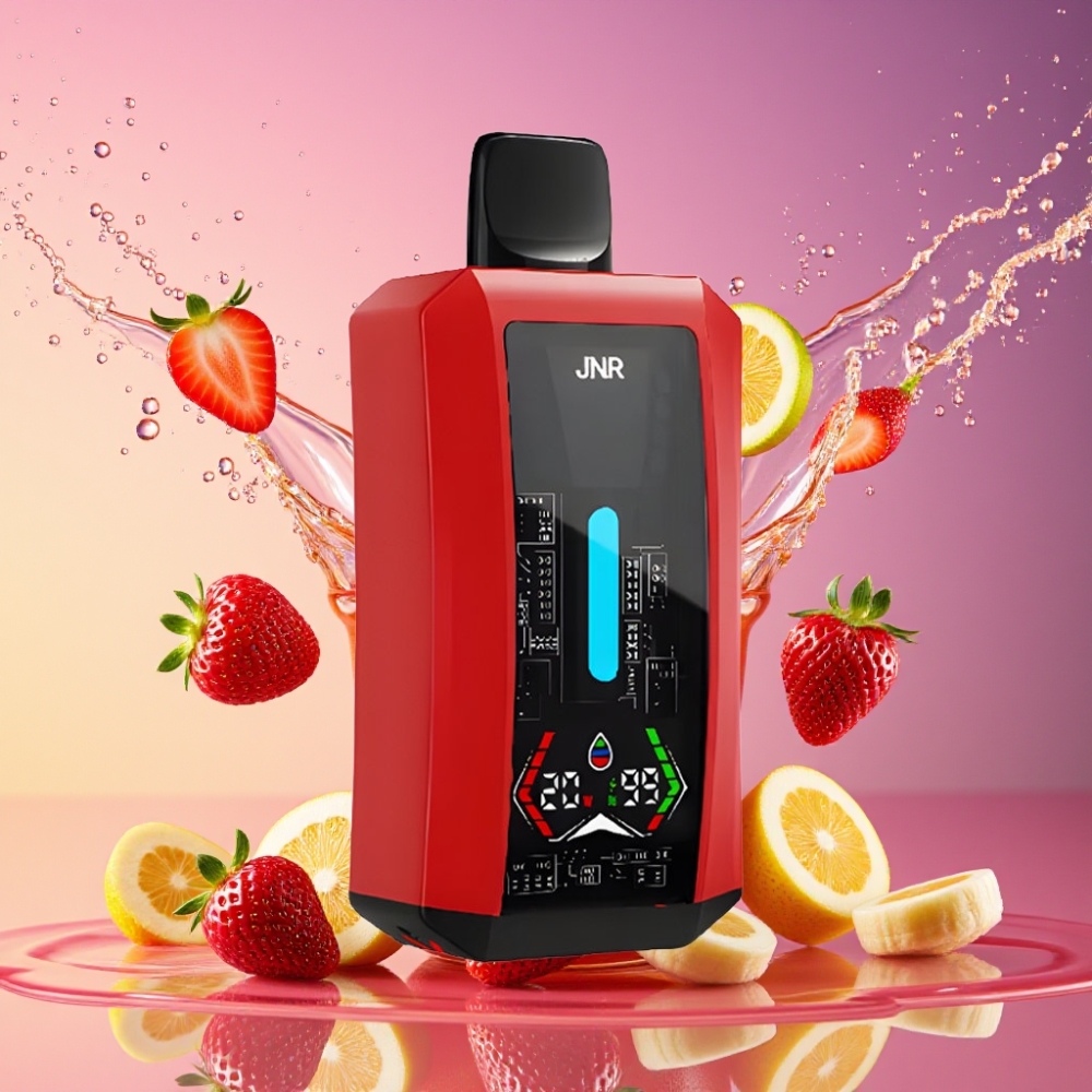 JNR Tank Pro 33000 Puffs Engangs Vape Jordbær Banan 28ml e-Liquid 2 % Nikotin Engros Danmark