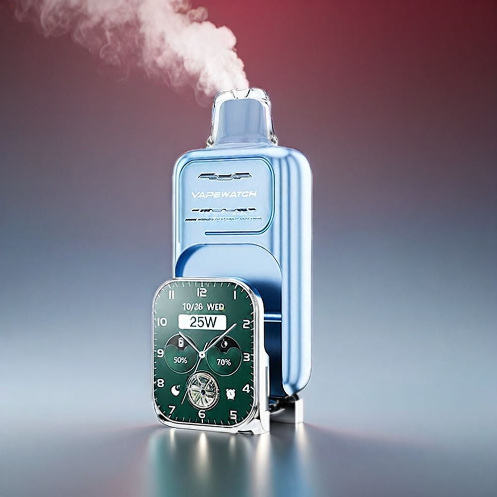JNR Vape Watch 30000 Puff Blåbær Vandmelon 30.000 puffs 19mL 1000mAh Type-C Engros Danmark