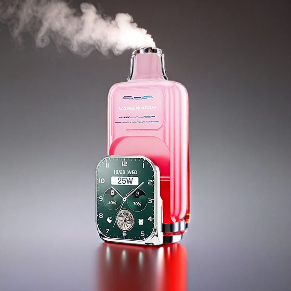 JNR Vape Watch 30000 Puffs 1000mAh 19mL 5% Type-C Quick Charge Georgisk Fersken Engros Danmark
