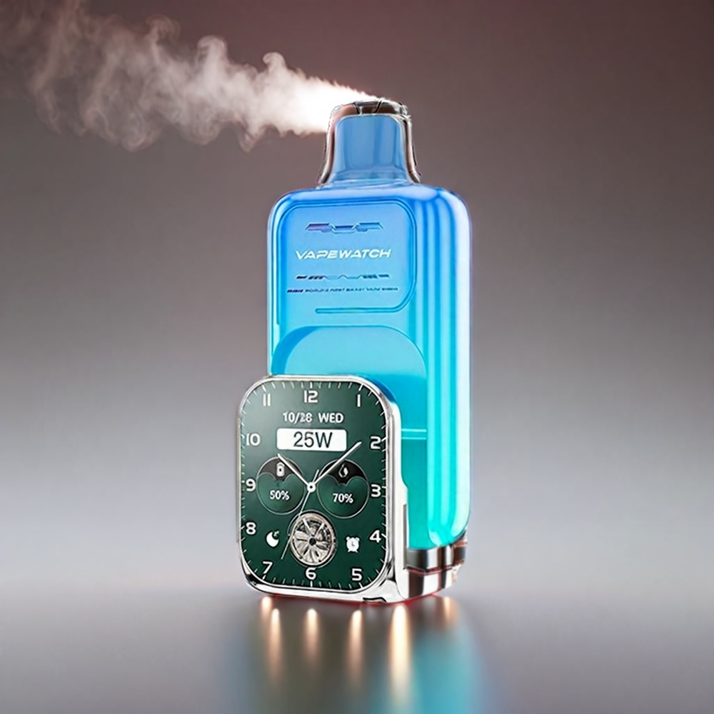 JNR Vape Watch 30000 Puffs 19mL 5% Dual Mesh Type-C Sødet Æble 30.000 Pust 1000mAh Engros Danmark