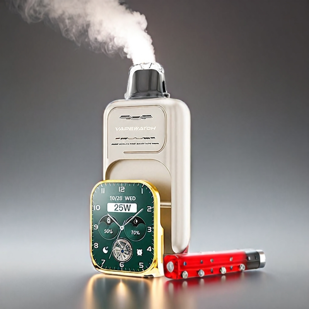 JNR Vape Watch 30000 Puffs Vandmelon 1000mAh 19mL 5% Mesh Type-C 30K/18K Puffs Engros Danmark