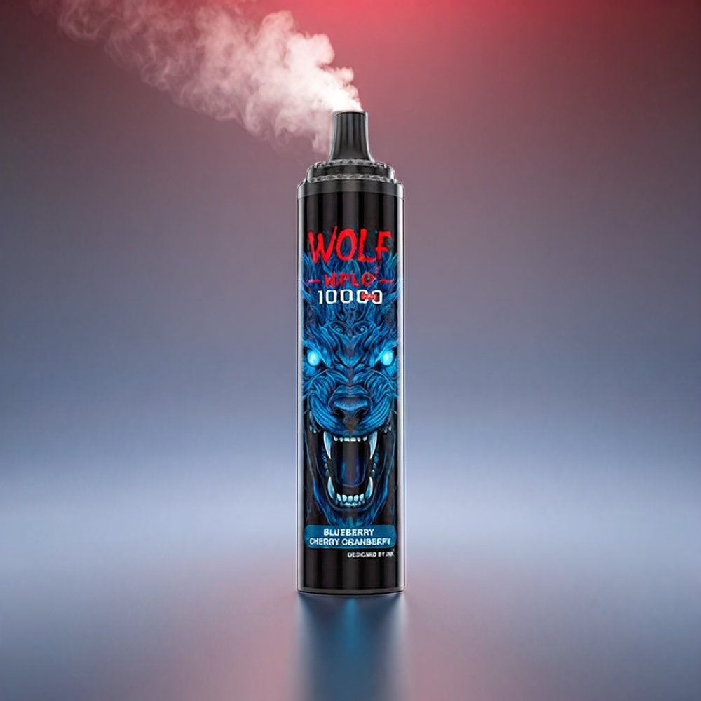 JNR Wolf 10000 Puffs Blåbær Kirsebær Tranebær | 1.0 Ohm Mesh, 650mAh/20ml, Type-C, 0/2/5% + Engros Danmark