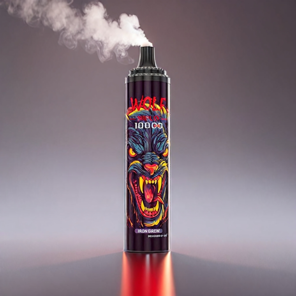 JNR Wolf 10000 Puffs Jernbryg 20ml/650mAh 1.0Ω Mesh Type-C 0/2/5% Engros Danmark