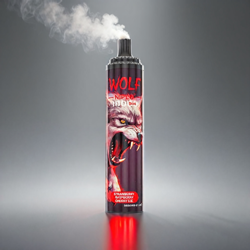 JNR Wolf 10000 Puffs Jordbær Hindbær Kirsebær Mesh 1.0Ω 650mAh 20ml 0%/2%/5% Type-C Engros Danmark
