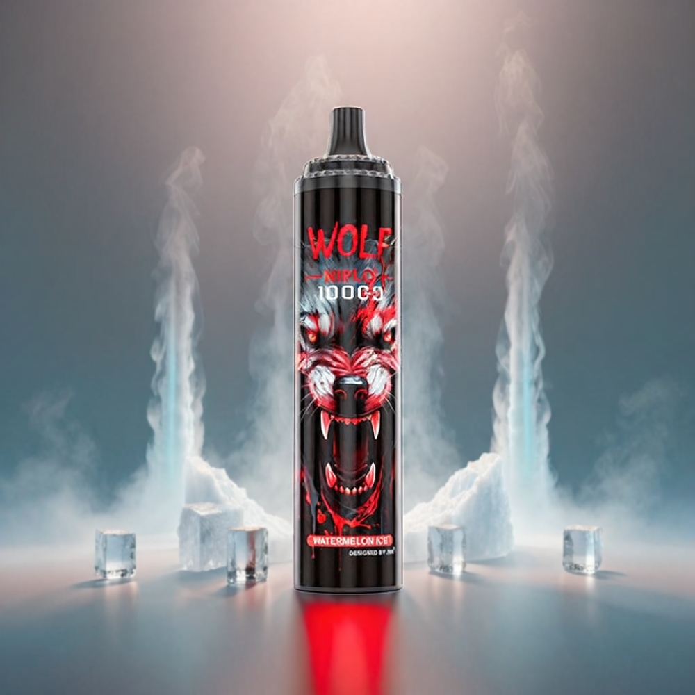 JNR Wolf 10000 Puffs Vandmelon Ice 1.0 Ohm Mesh 650mAh 20ml 0%/2%/5% Type-C Engros Danmark