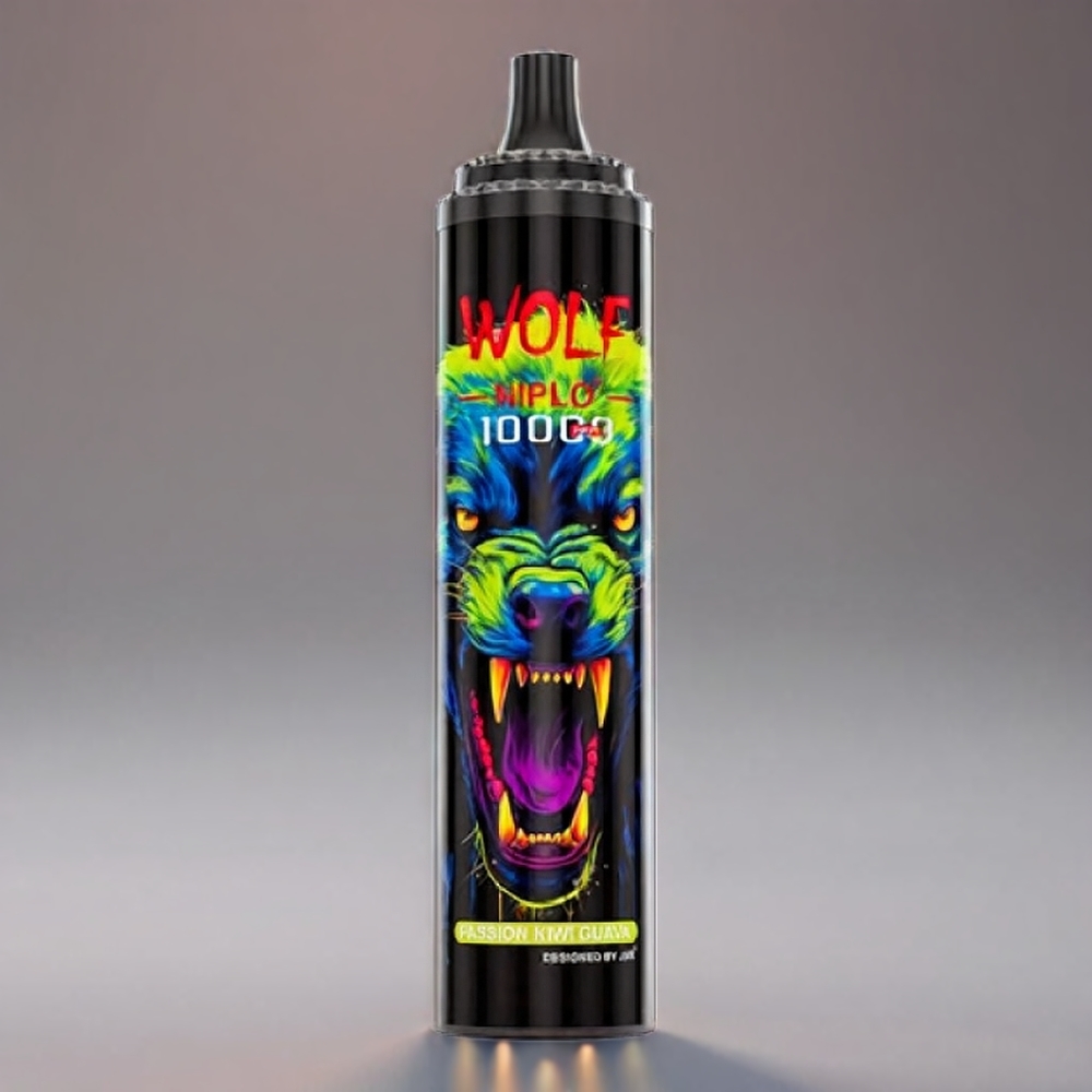 JNR Wolf Passion Kiwi Guava 10000 Puffs 1.0 Ohm Mesh 650mAh 20ml 0/2/5% Type-C Engros Danmark