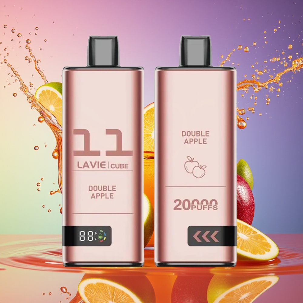 Lavie Cube 20000 Puffs Engangs Vape Dobbelt Æble 28ML 5% Type C Engros Danmark