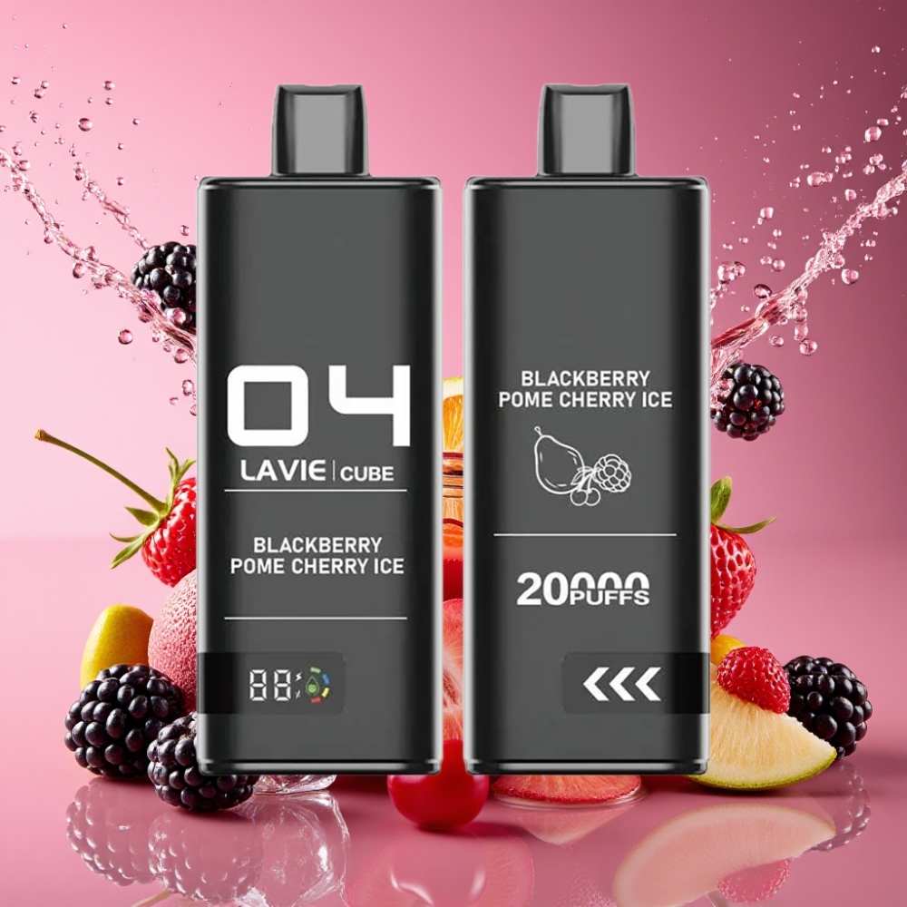 Lavie Cube 20000 Puffs Engangs Vape Hindbær Granatæble Is 20000 Puffs 28ML 600mAh Type C Engros Danmark