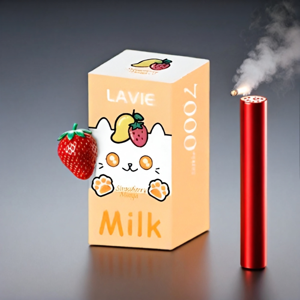 LAVIE Milk 7000 Puffs 16ML 600mAh Type C Jordbær Mango Engros Danmark