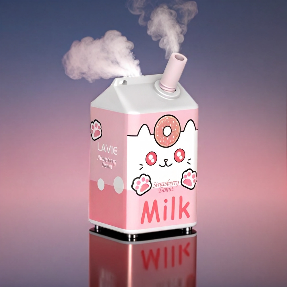 LAVIE Milk 7000 Puffs Jordbær Donut 16ML 600mAh Type C 0-5% Nicotin Engros Danmark