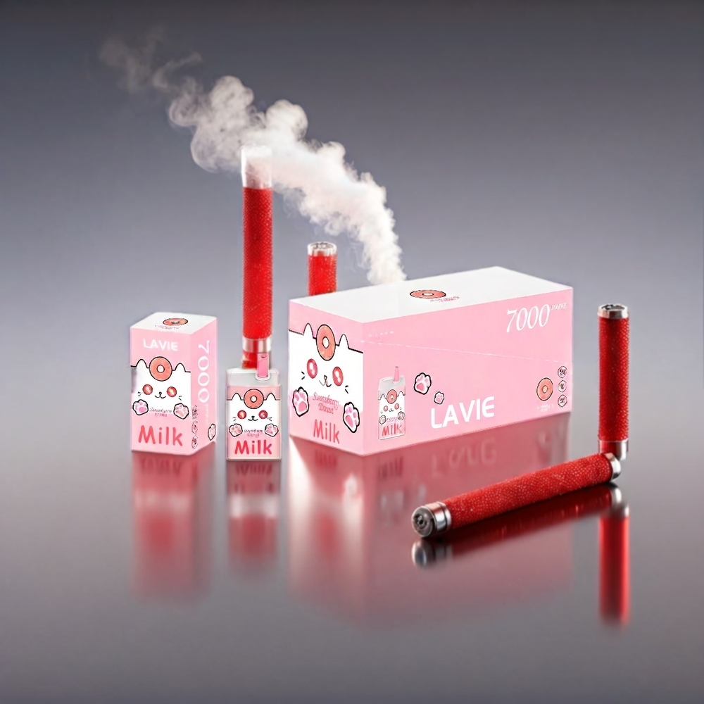 LAVIE Milk 7000 Puffs Jordbær Donut 16ML 600mAh Type C 0-5% Nicotin Engros Danmark