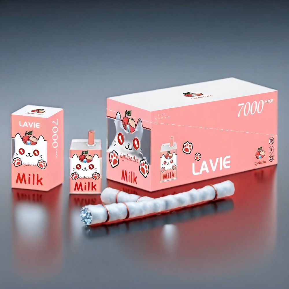LAVIE Milk 7000 Puffs Type C 600mAh 16ML 0-5% Nikotin Licet Engros Danmark