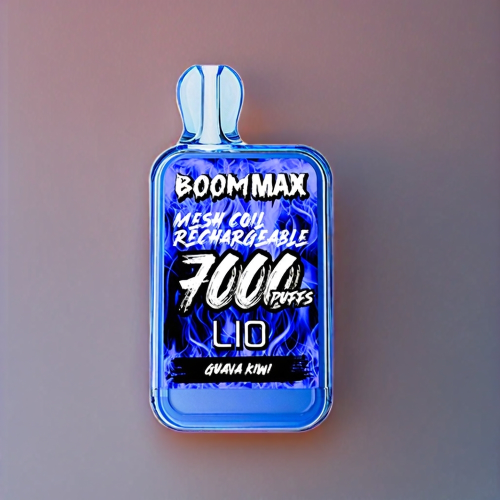 LIO BOOM MAX 7000 PUSTER Disposable Vape Guava Kiwi 650mAh 15ml 50mg Engros Danmark