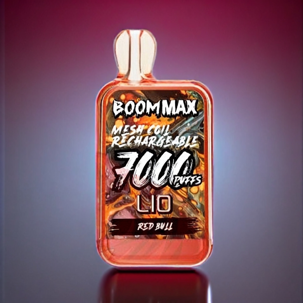 LIO BOOM MAX 7000 Pust E-Bælgbar Vape Rødløber 15ml 50mg 650mAh Engros Danmark