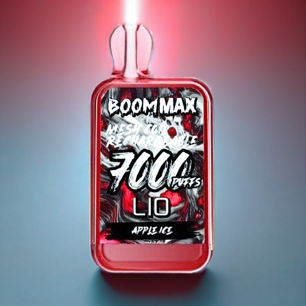 LIO BOOM MAX 7000 Pust Eftersmag Æble Is 650mAh 15ml 50mg Engros Danmark