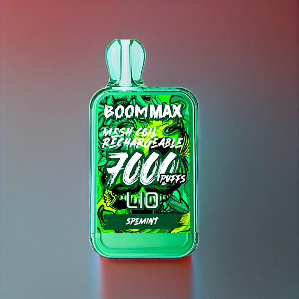 LIO BOOM MAX 7000 Puste Engangs Vape Spemint 650mAh Type-C 15ml 50mg Engros Danmark