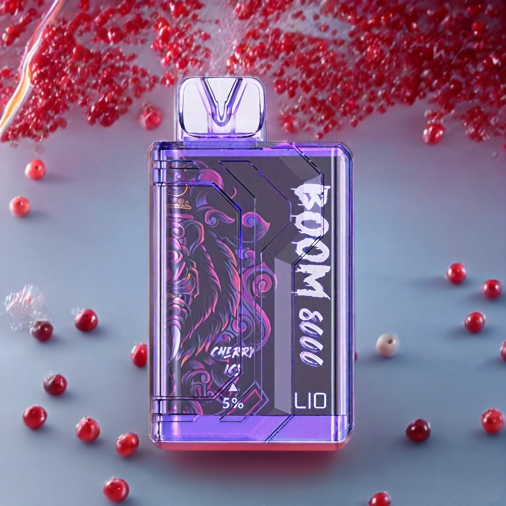 LIO BOOM PRO 8000 Puffs Bær Is 650mAh 15ml 5% Engros Danmark