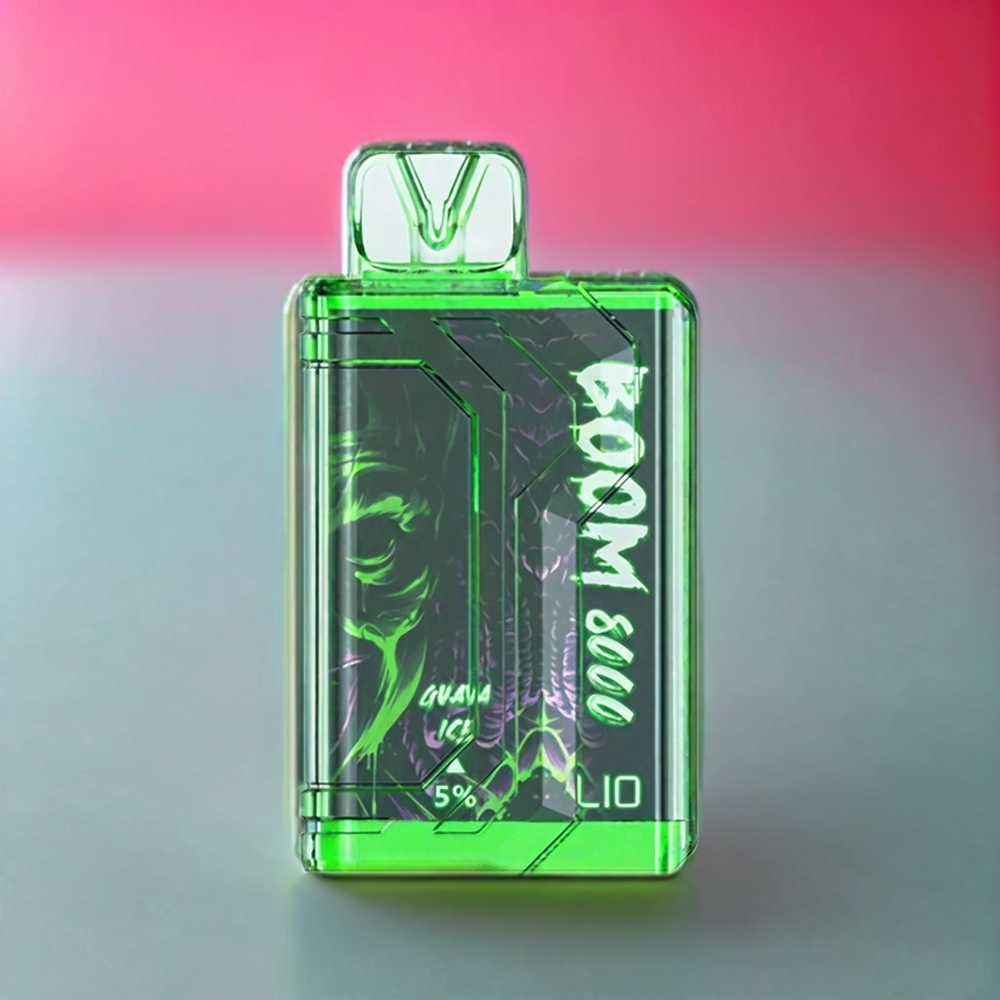LIO BOOM PRO 8000 Puffs Engangs Vape Guava Is 650mAh Type-C 15ml 5% Engros Danmark