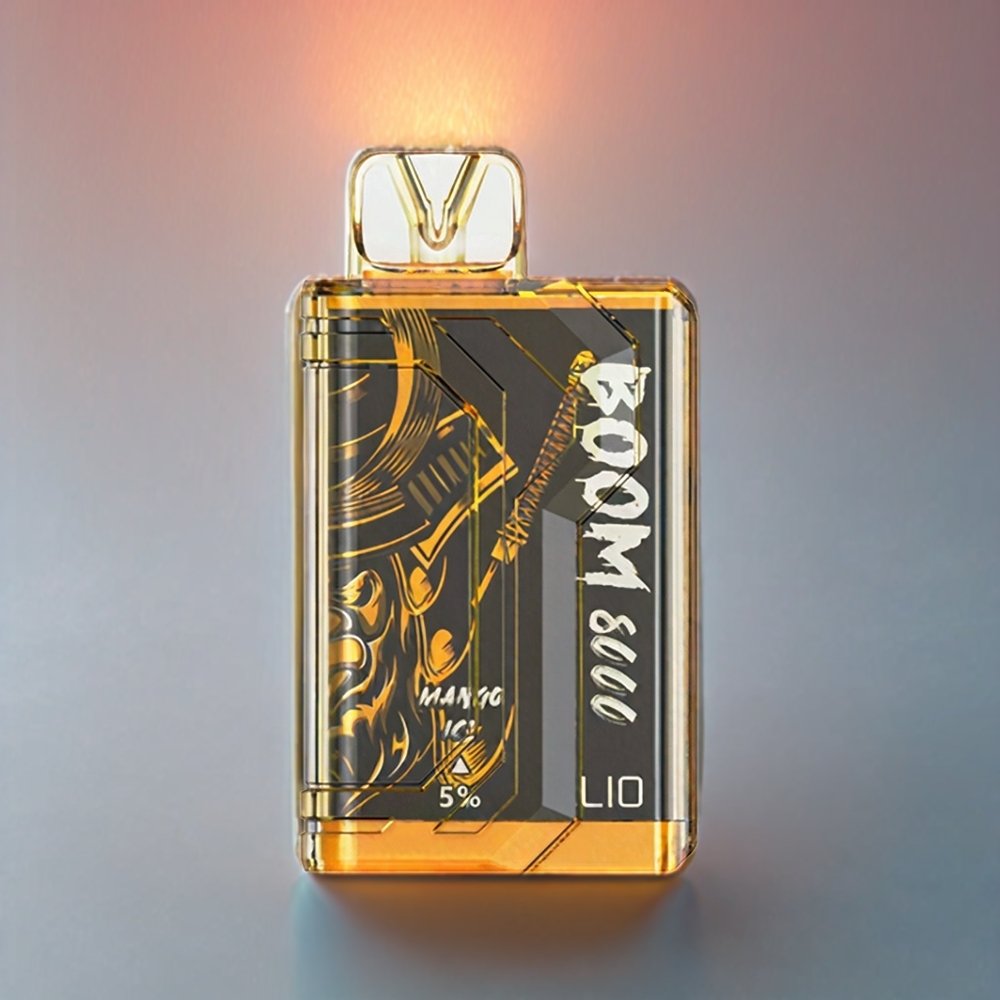 LIO BOOM PRO 8000 Puffs Engangs Vape Mango Is 650mAh Type-C Opladning Mesh Coil 15ml 5% Engros Danmark