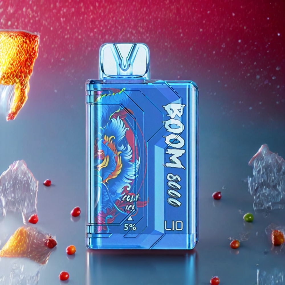 LIO BOOM PRO 8000 Pust Engangs Vape Cola Is 650mAh Type-C 15ml 5% Engros Danmark