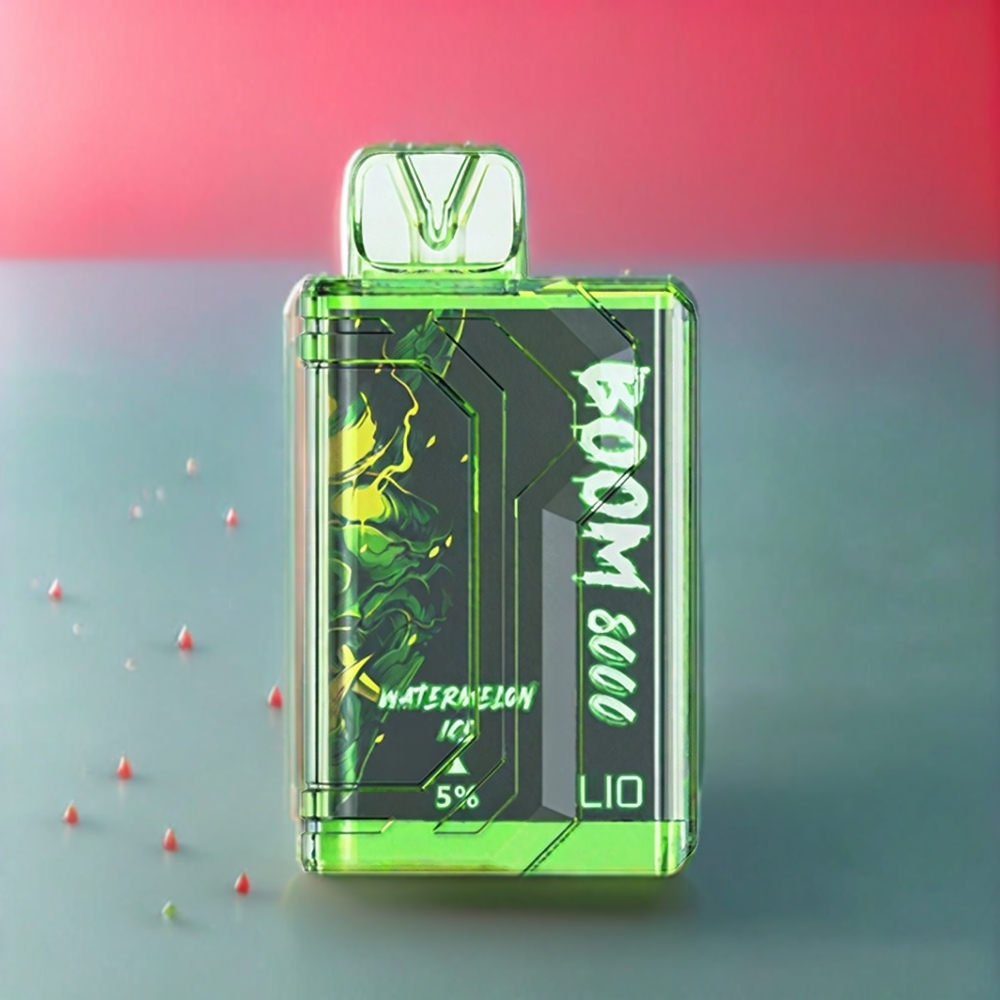 LIO BOOM PRO 8000 Pust Vandmelon Is 15ml 5% 650mAh Type-C Mesh Coil Engros Danmark