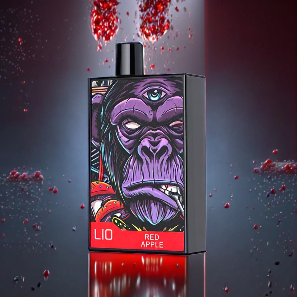 LIO CAPO 4500 Pust Engangs Vape Rød Æble 10W Type-C 600mAh 12ml 50mg/30mg Engros Danmark