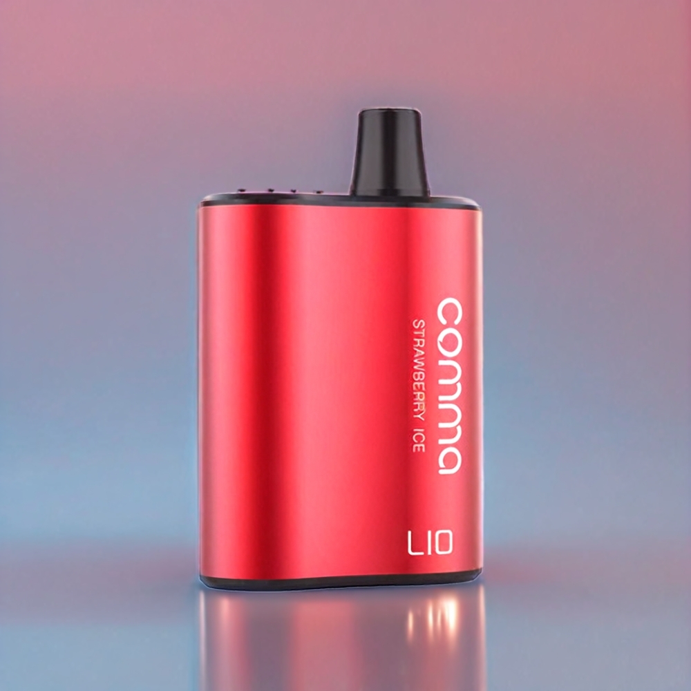 LIO COMMA 5000 Puffs Engangs Vape Jordbær Is 900mAh 15ml Type-C Engros Danmark