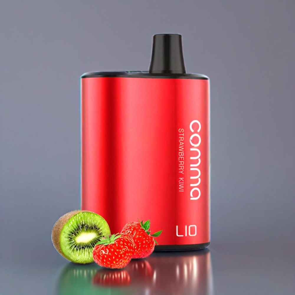 LIO COMMA 5000 Puffs Engangs Vape Jordbær Kiwi 900mAh 15ml Type-C Engros Danmark