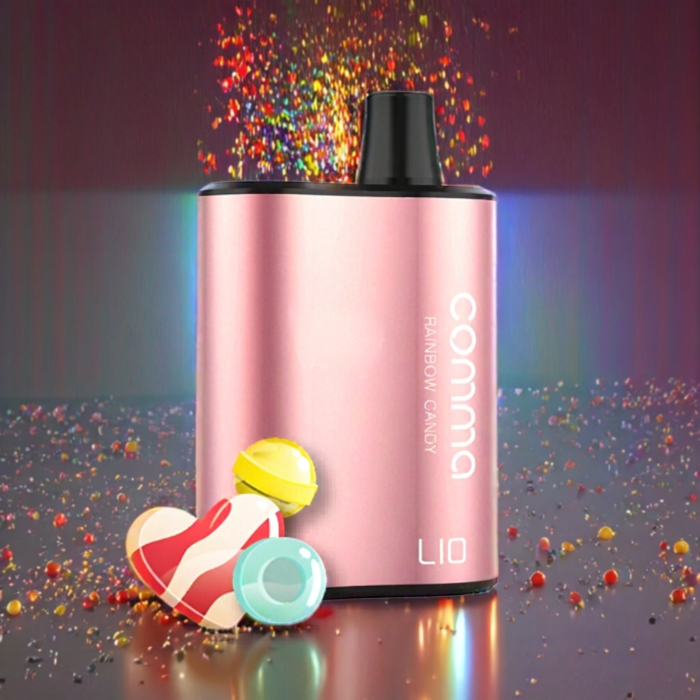 LIO COMMA 5000 Puffs Engangs Vape Regnbue Slik 15ml 900mAh Type-C Engros Danmark