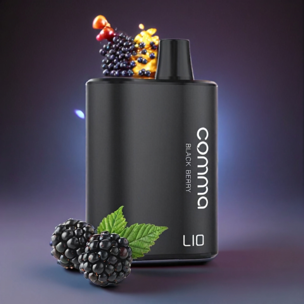 LIO COMMA 5000 Pust Bær Sort 900mAh 15ml Type-C Engros Danmark